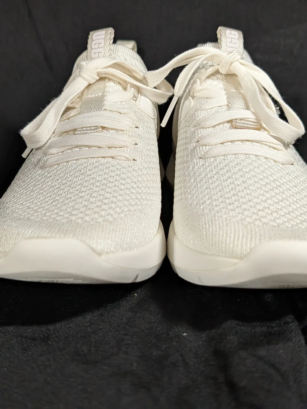UGG Women’s Knit Lace-Up Sneakers in Cream